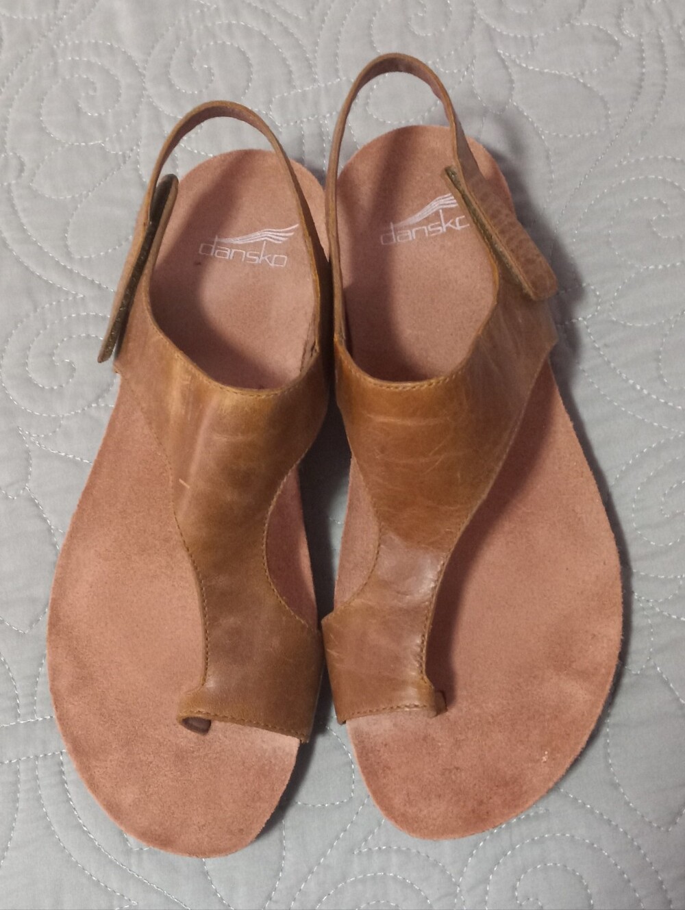 Dansko Honey Leather Slingback Sandals